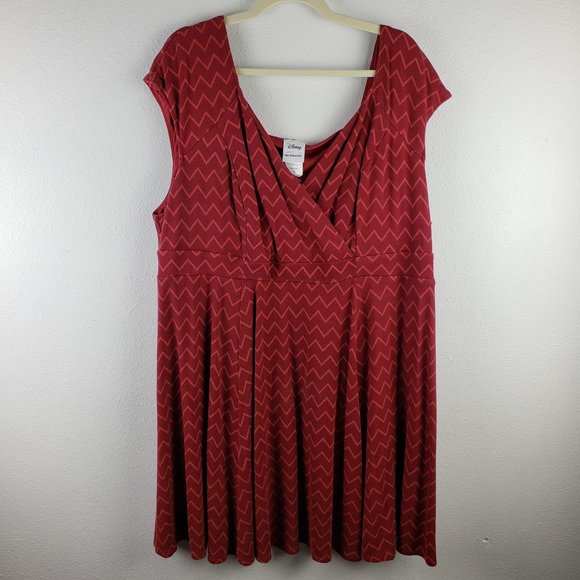 Torrid Her Universe Womens Size 3X Mary Poppins Red Cap Sleeve Dress - Picture 1 of 7